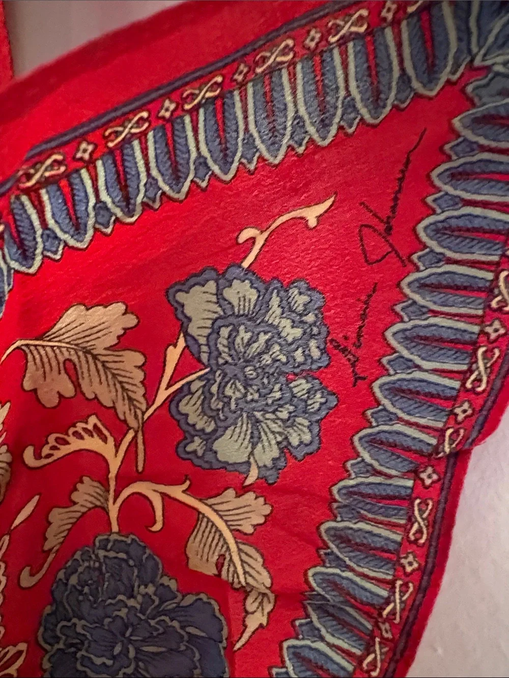 Ginnie Johansen vintage silk scarf